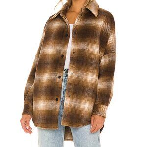 NWT BB Dakota x Steve Madden Brown Fringe Shirt Jacket